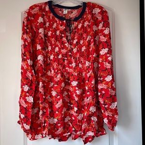 Floral blouse, flowy. Old Navy.